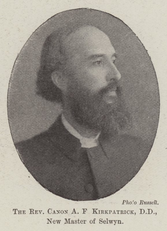 Le révérend chanoine A F Kirkpatrick, DD, nouveau maître de Selwyn - English Photographer