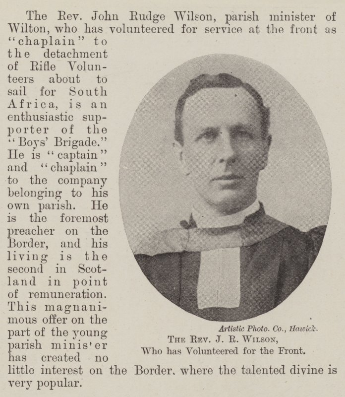 Le révérend J. R. Wilson, qui s