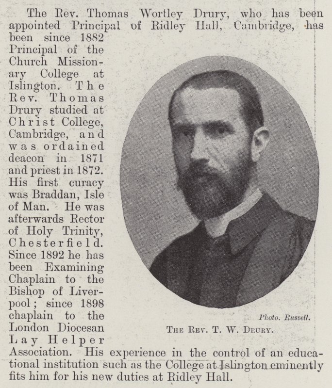 Le révérend T W Drury - English Photographer