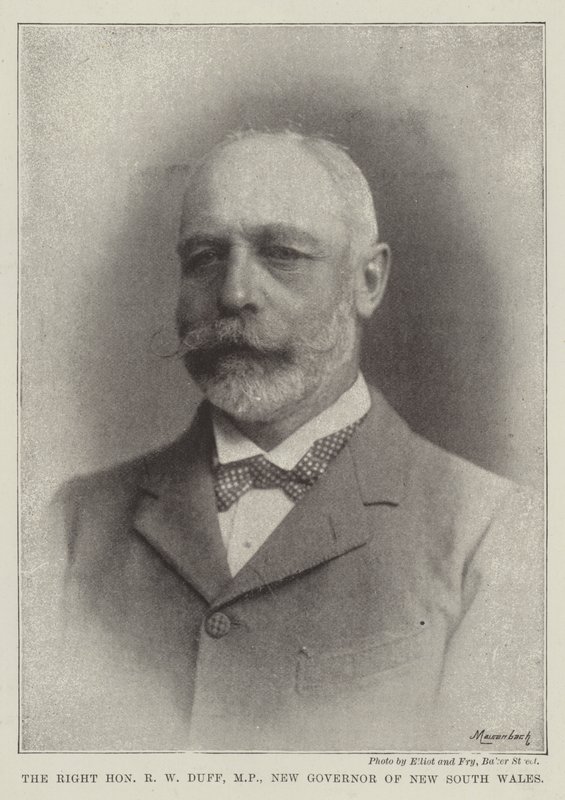 Le très honorable R W Duff, MP, nouveau gouverneur de la Nouvelle-Galles du Sud - English Photographer