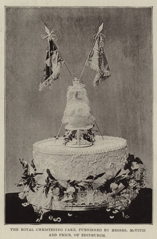 Le gâteau de baptême royal, fourni par Messers McVitie et Price, d