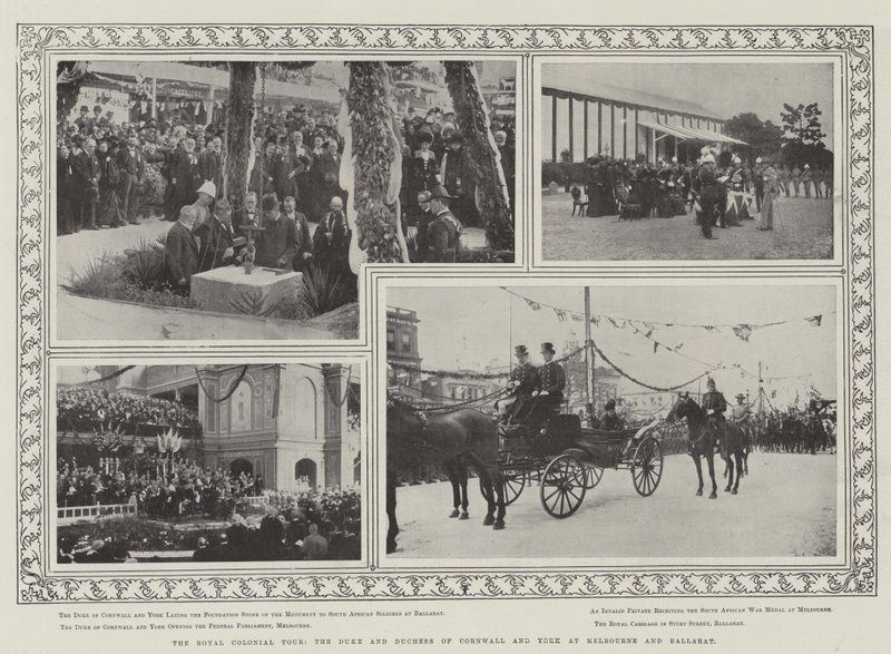 La tournée coloniale royale, le duc et la duchesse de Cornouailles et York à Melbourne et Ballarat - English Photographer