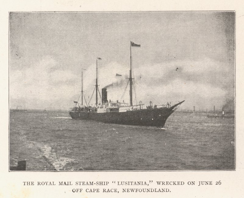 Le paquebot royal Lusitania, naufragé le 26 juin au large de Cape Race, Terre-Neuve - English Photographer