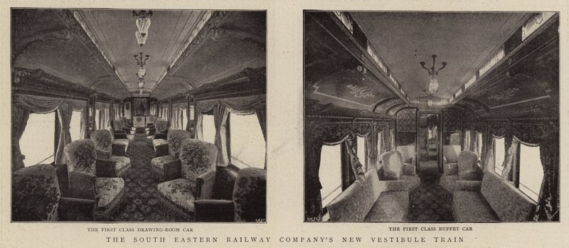 Le nouveau train vestibule de la South Eastern Railway Company - English Photographer