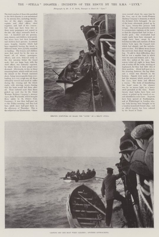 La catastrophe du Stella, incidents du sauvetage par le RMS Lynx - English Photographer