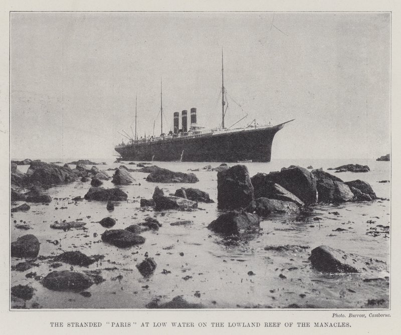 Le Paris échoué à marée basse sur le récif des Manacles - English Photographer