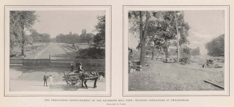 La menace de défiguration de la vue de Richmond Hill, opérations de construction à Twickenham - English Photographer