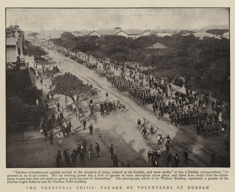 La crise du Transvaal, parade des volontaires à Durban - English Photographer