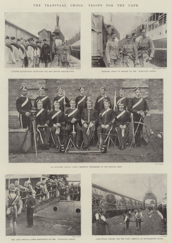 La crise du Transvaal, troupes pour le Cap - English Photographer