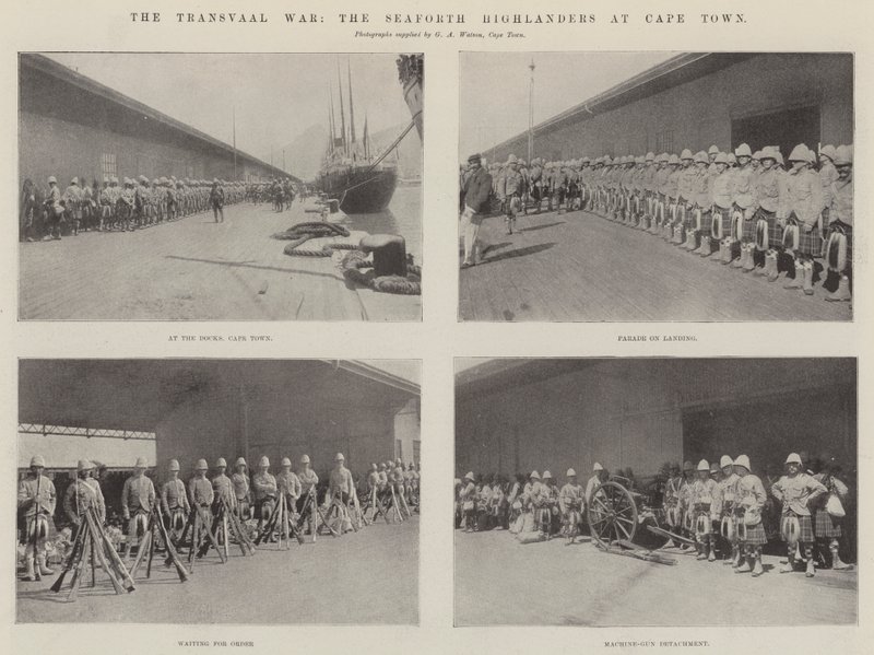 La guerre du Transvaal, les Seaforth Highlanders au Cap - English Photographer