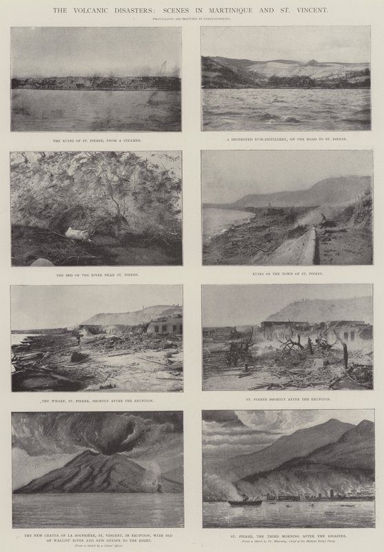 Les désastres volcaniques, scènes en Martinique et à Saint-Vincent - English Photographer