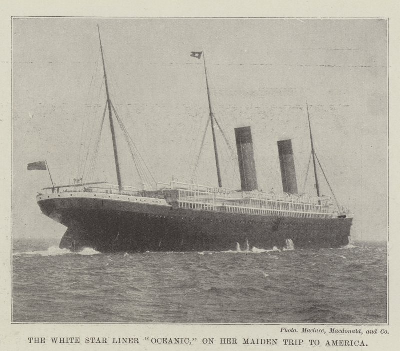 Le paquebot White Star Oceanic, lors de son voyage inaugural en Amérique - English Photographer