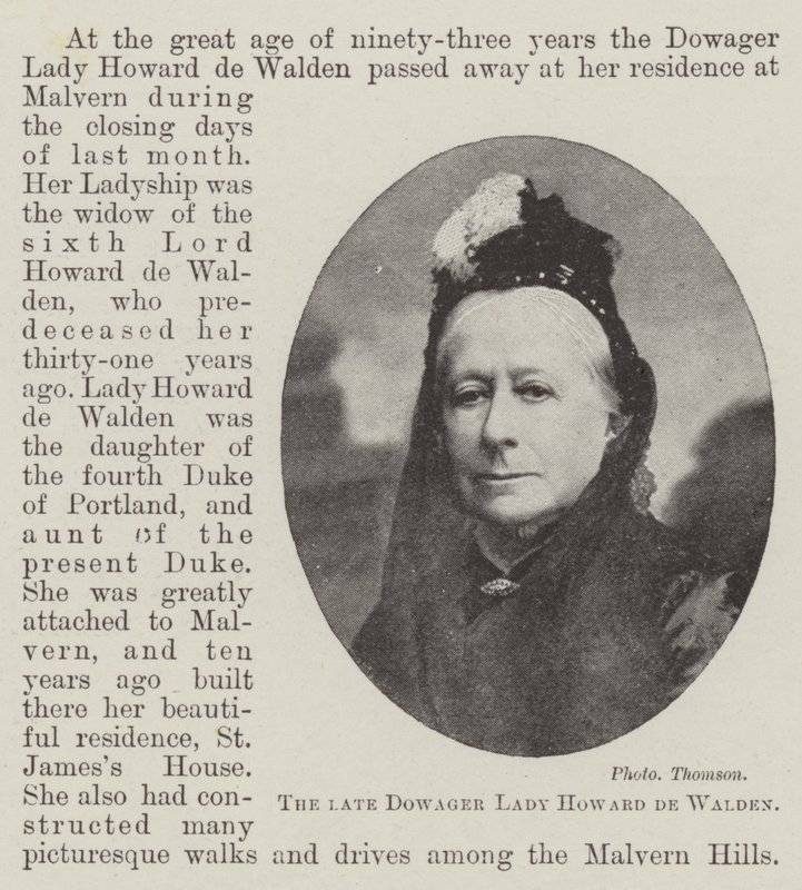 La défunte Dowager Lady Howard de Walden - English Photographer