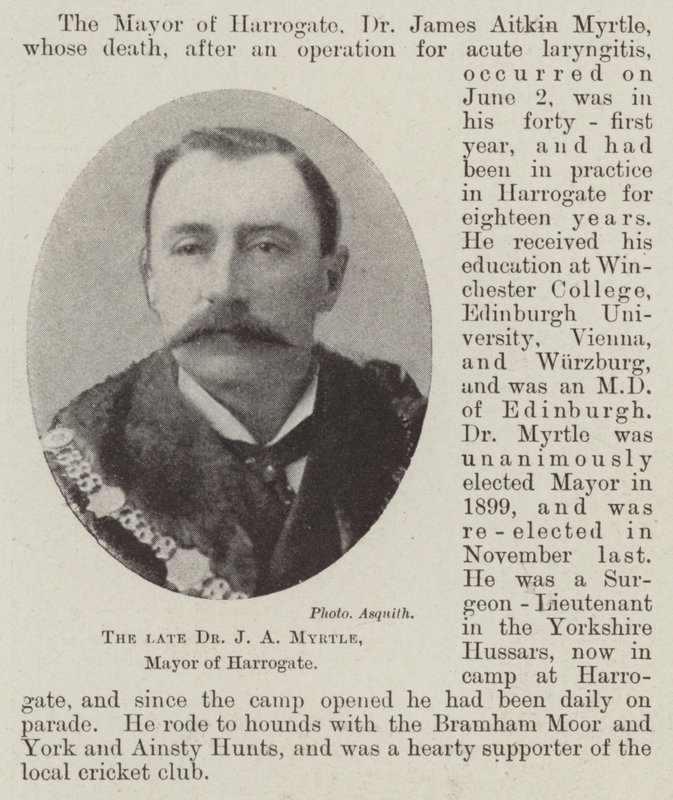 Le défunt Dr J A Myrtle, maire de Harrogate - English Photographer