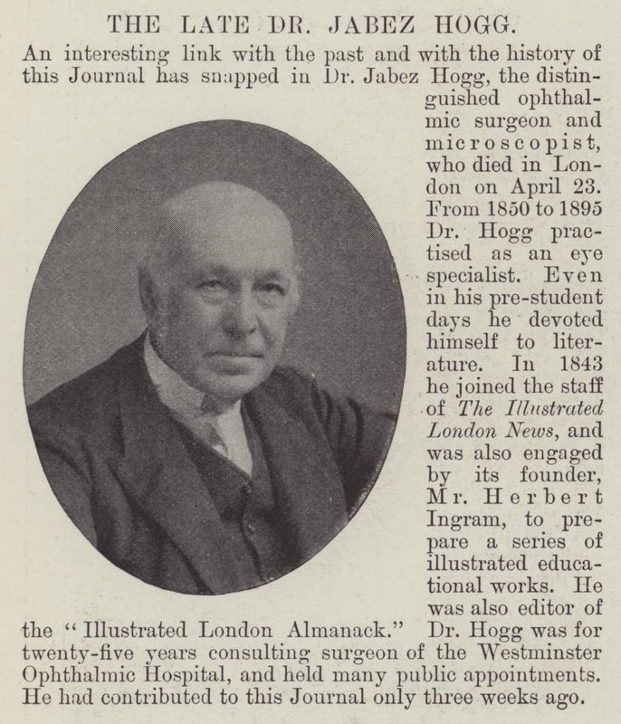 Feu Dr Jabez Hogg - English Photographer