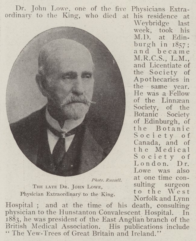 Le défunt Dr John Lowe, médecin extraordinaire du roi - English Photographer