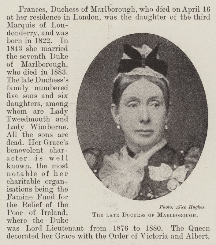 Feu la duchesse de Marlborough - English Photographer