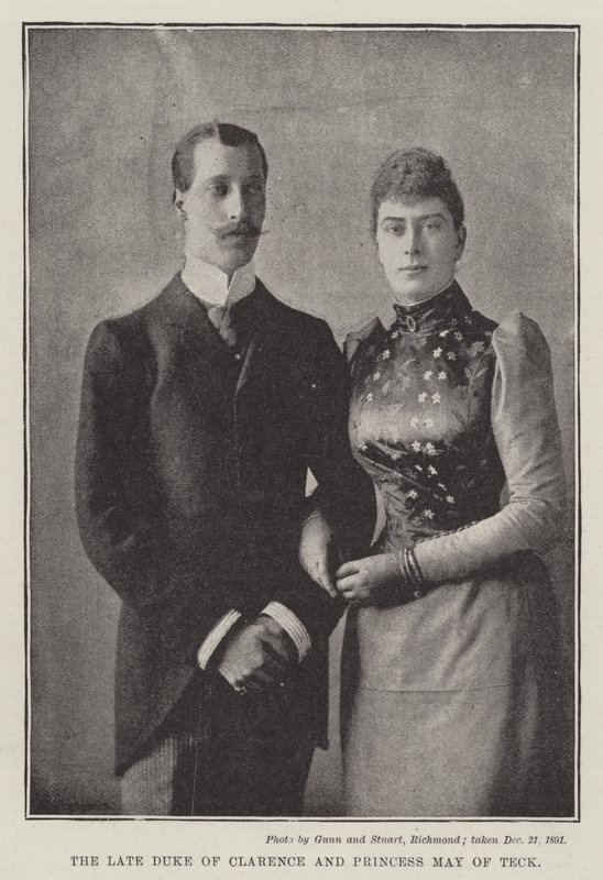Feu le duc de Clarence et la princesse May de Teck - English Photographer