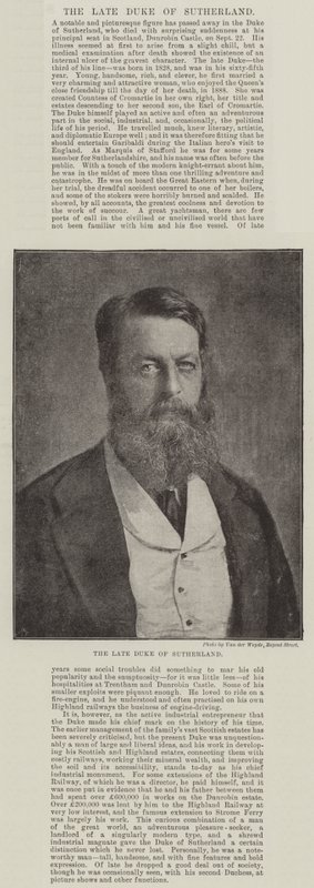 Feu le duc de Sutherland - English Photographer