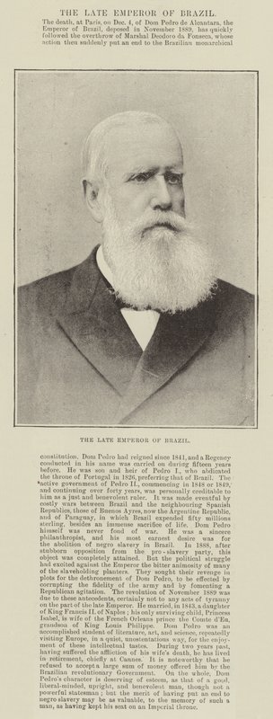 Le défunt empereur du Brésil - English Photographer