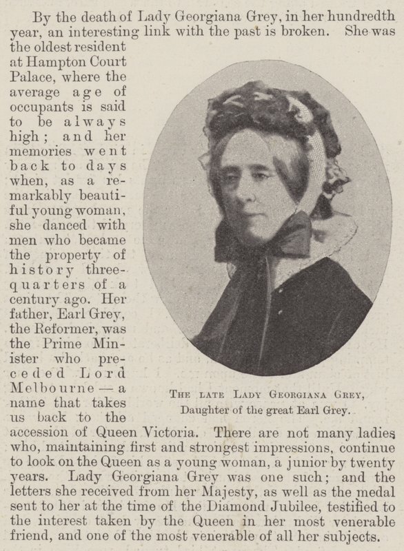 Feu Lady Georgiana Grey, fille du grand Earl Grey - English Photographer