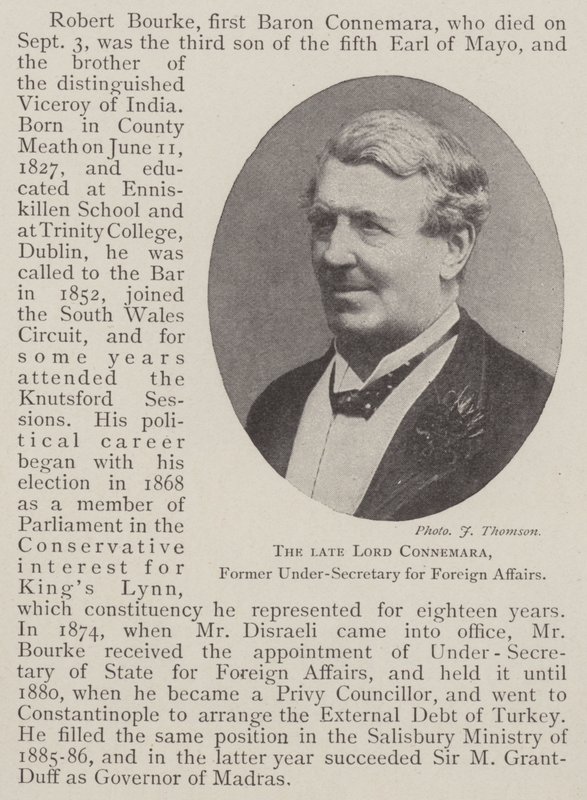 Feu Lord Connemara, ancien sous-secrétaire aux affaires étrangères - English Photographer
