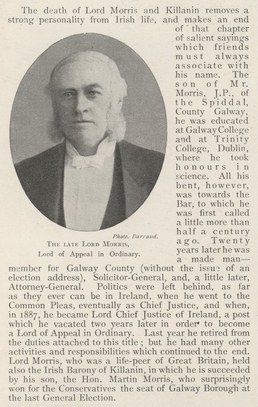 Feu Lord Morris, lord d