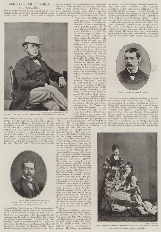 Feu Lord Randolph Churchill - English Photographer