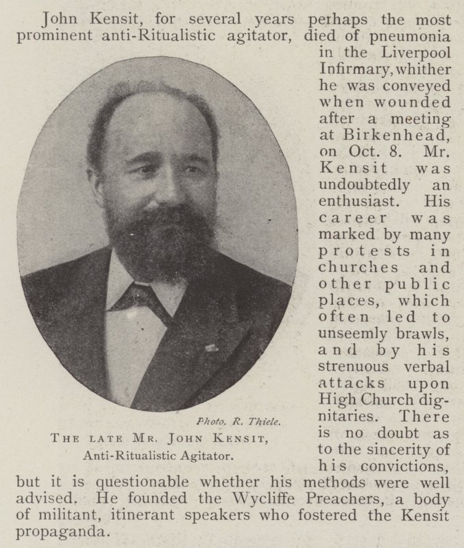 Le défunt M. John Kensit, agitateur anti-ritualiste - English Photographer