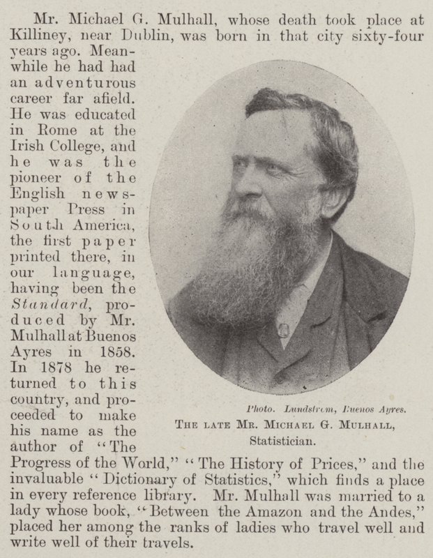 Feu M. Michael G Mulhall, Statisticien - English Photographer