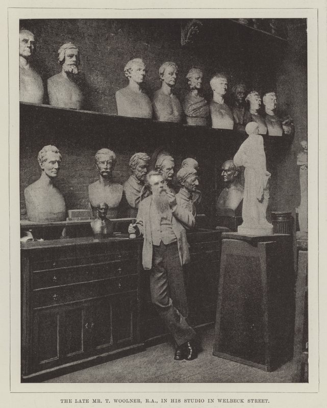 Feu M. T Woolner, RA, dans son studio à Welbeck Street - English Photographer