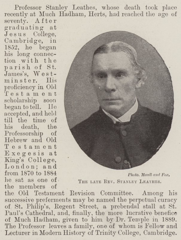 Feu Révérend Stanley Leathes - English Photographer