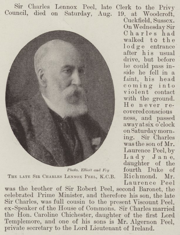 Feu Sir Charles Lennox Peel, KCB - English Photographer