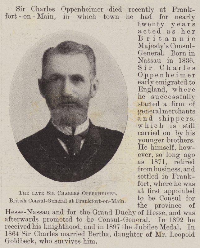 Feu Sir Charles Oppenheimer, consul général britannique à Francfort-sur-le-Main - English Photographer