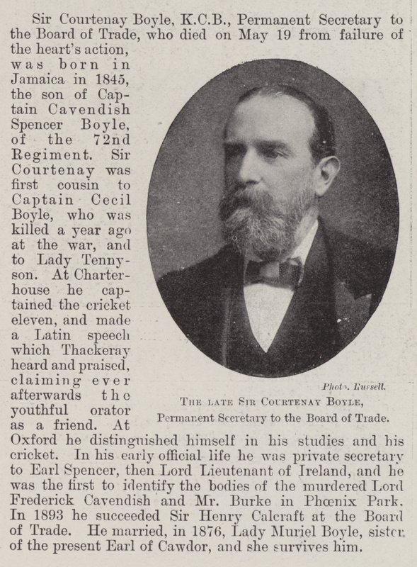 Feu Sir Courtenay Boyle, secrétaire permanent du Board of Trade - English Photographer