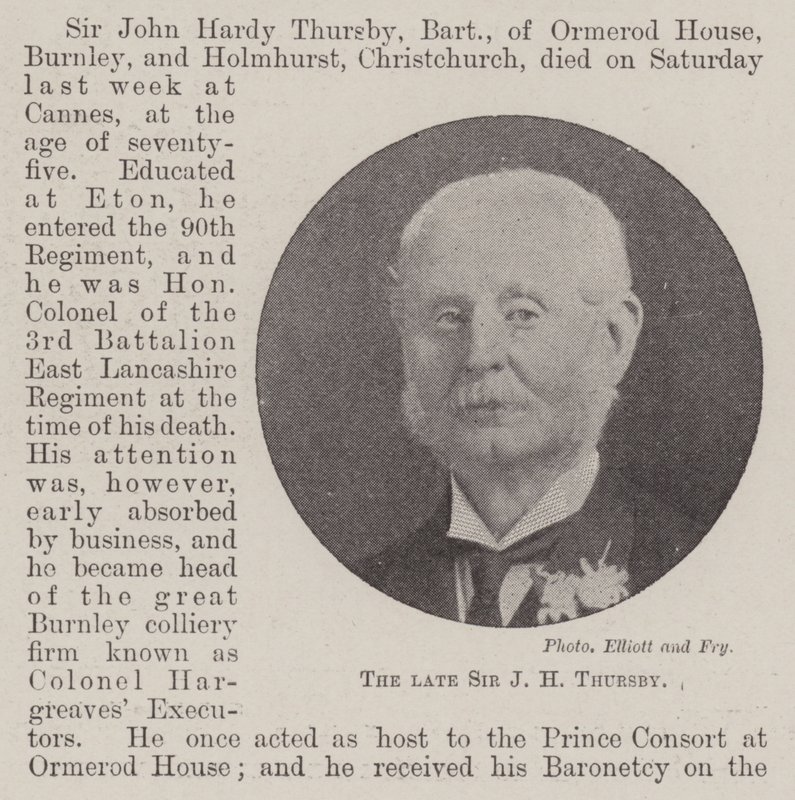 Feu Sir J H Thursby - English Photographer