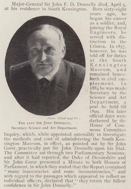 Le défunt Sir John Donnelly, secrétaire du département des sciences et des arts - English Photographer