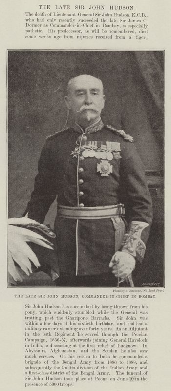 Feu Sir John Hudson, Commandant en Chef à Bombay - English Photographer