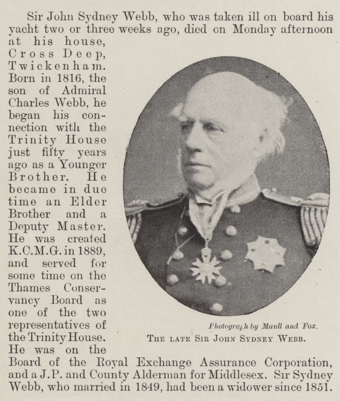 Feu Sir John Sydney Webb - English Photographer