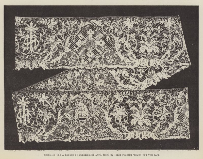 Ornement pour un rochet en dentelle à l