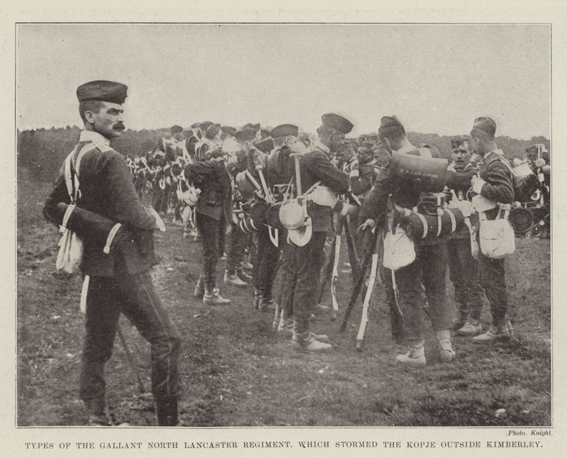 Types du vaillant régiment North Lancaster, qui a pris d