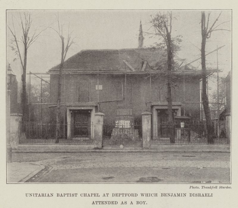 Chapelle baptiste unitarienne à Deptford que Benjamin Disraeli a fréquentée enfant - English Photographer