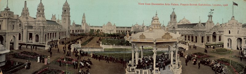 Vue du Palais des Arts Décoratifs, Exposition Franco-Britannique, Londres, 1908 - English Photographer