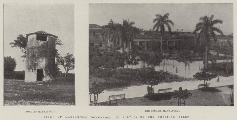 Vues de Manzanillo, bombardé le 18 juillet par la flotte américaine - English Photographer