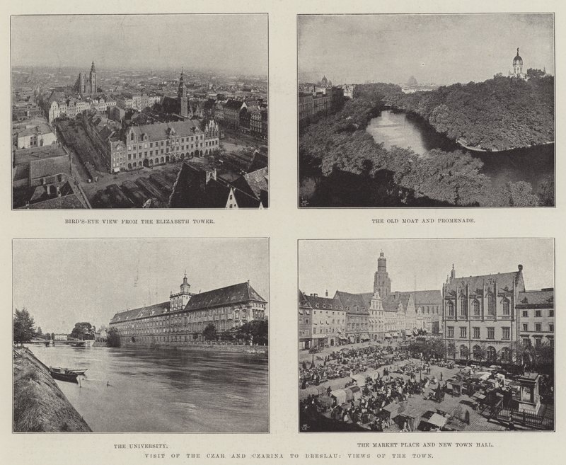 Visite du Tsar et de la Tsarine à Breslau, vues de la ville - English Photographer