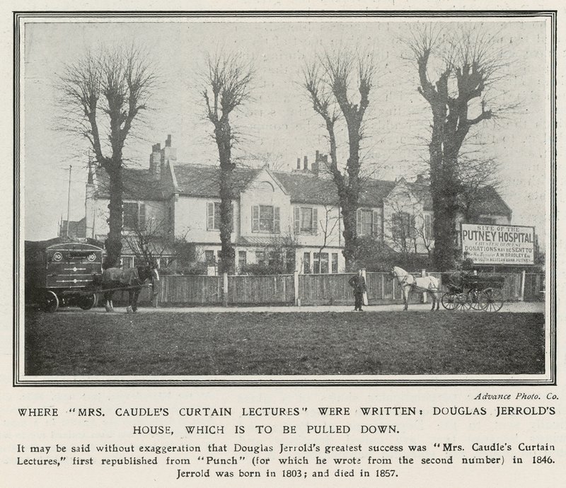 Où les conférences de rideaux de Mme Caudle ont été écrites, maison de Douglas Jerrold - English Photographer