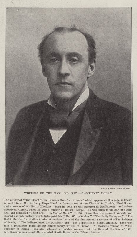 Écrivains du jour, Anthony Hope - English Photographer