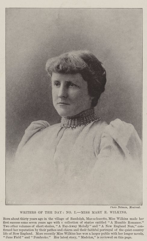 Écrivains du jour, Mlle Mary E Wilkins - English Photographer