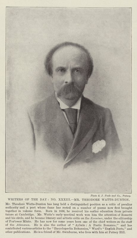 Écrivains du jour, M. Theodore Watts-Dunton - English Photographer