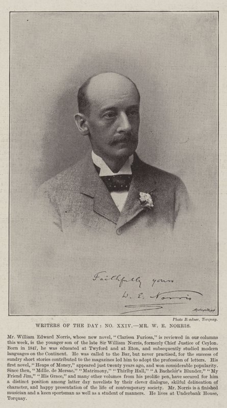 Écrivains du jour, M. W E Norris - English Photographer